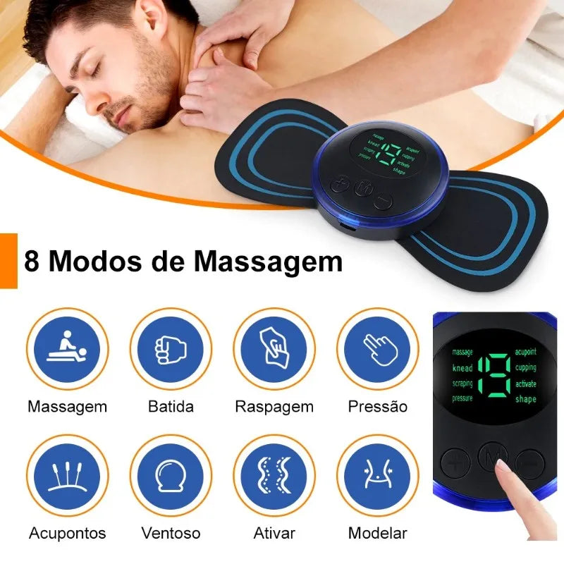 Massageador eletrico costal e recarregavel