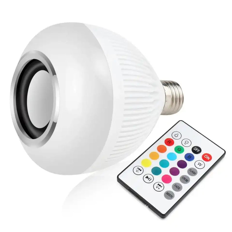 Lampada caixa de som com controle remoto bluetooth